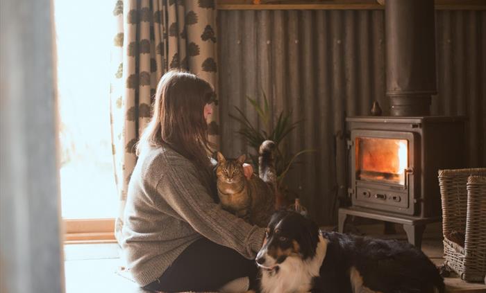 Snuggle up in front of the log burner
